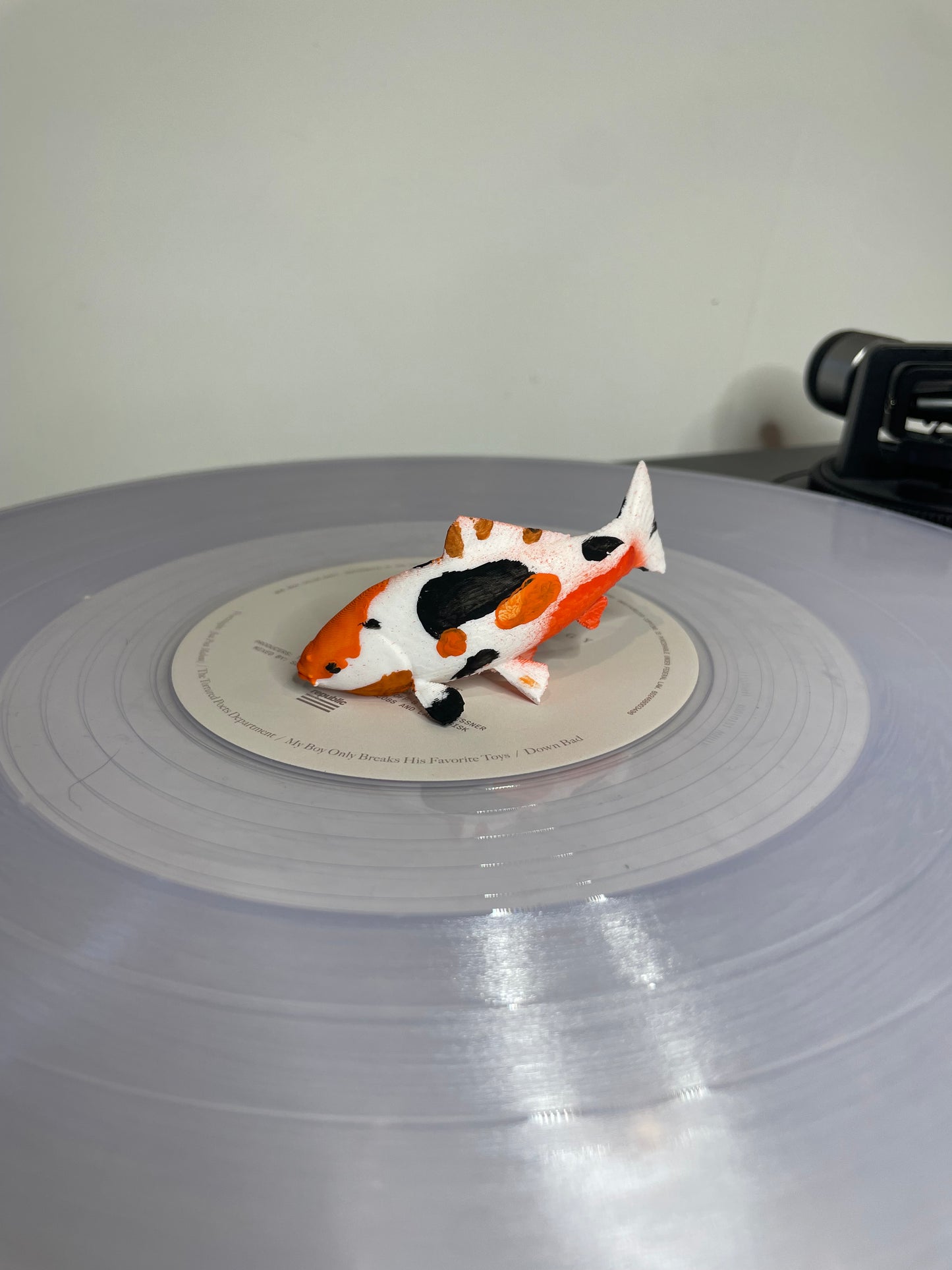 Koi fish vinyl charm with optional pond