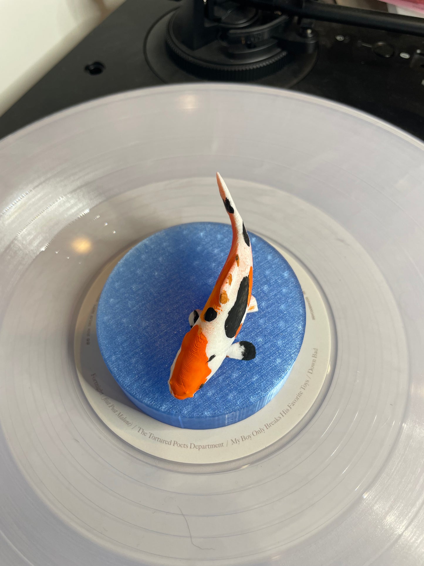 Koi fish vinyl charm with optional pond