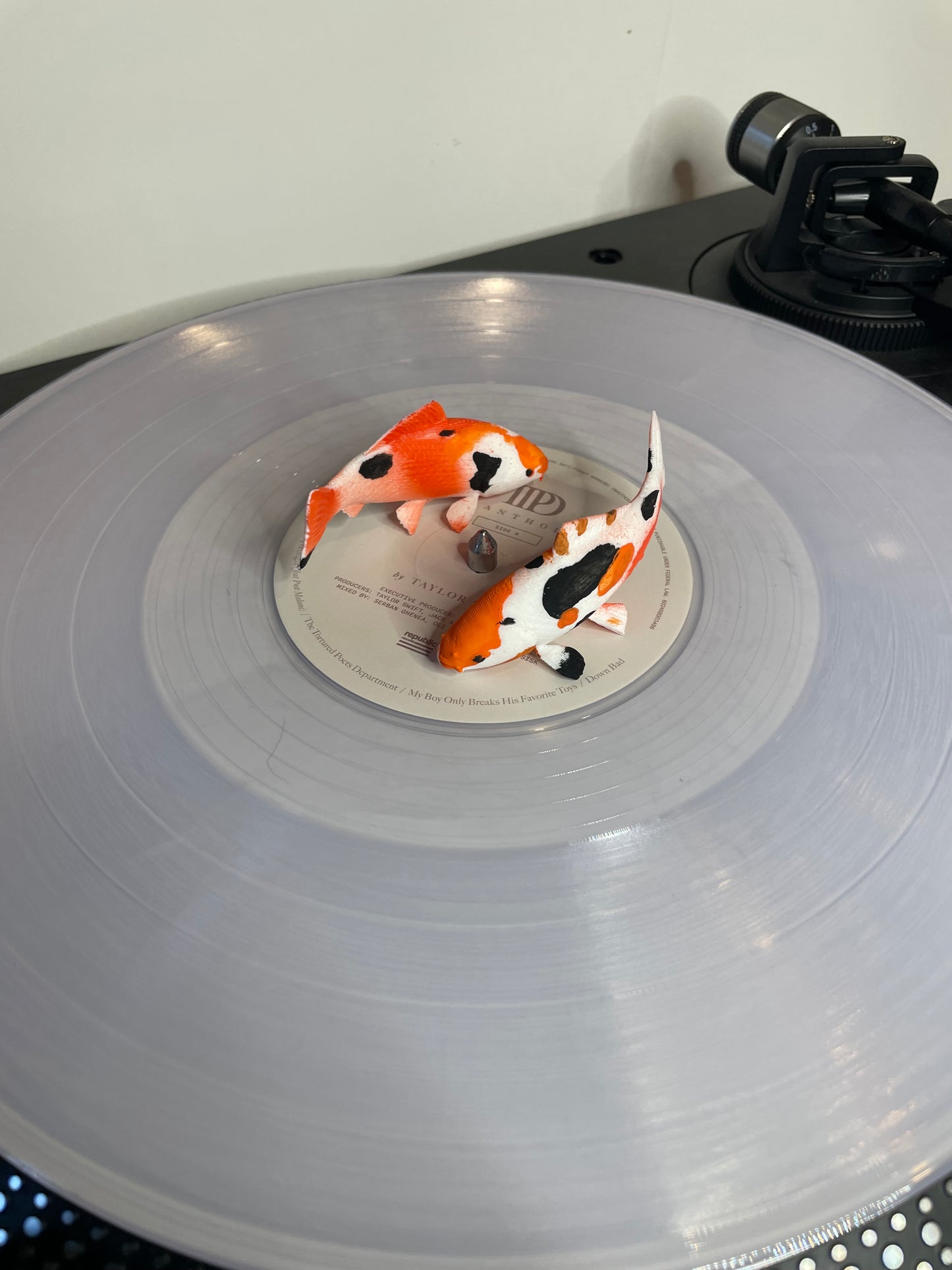 Koi fish vinyl charm with optional pond