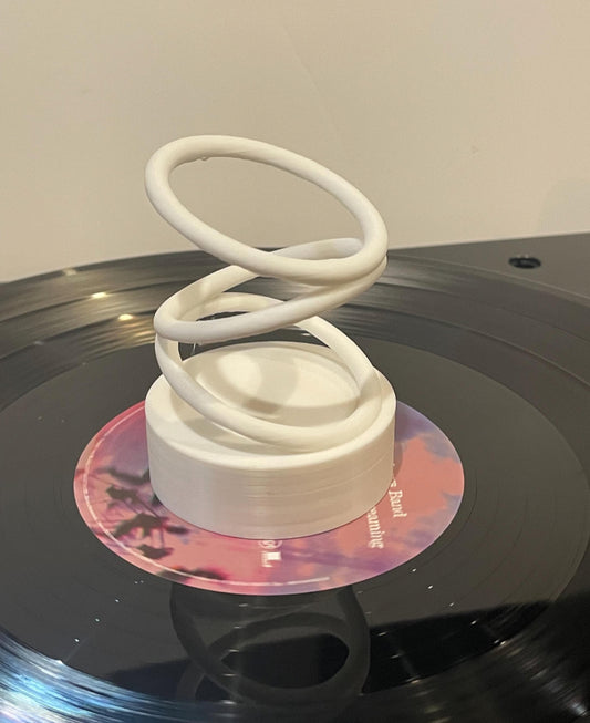 Rotating rings vinyl charm record accessory