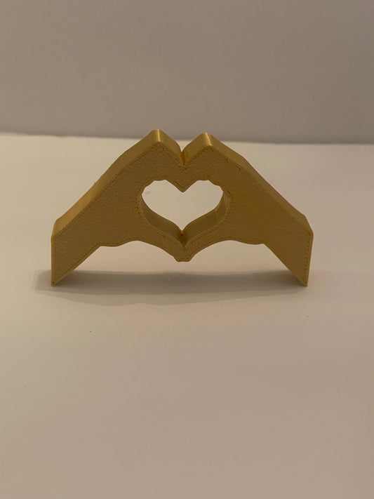 Heart hands charm