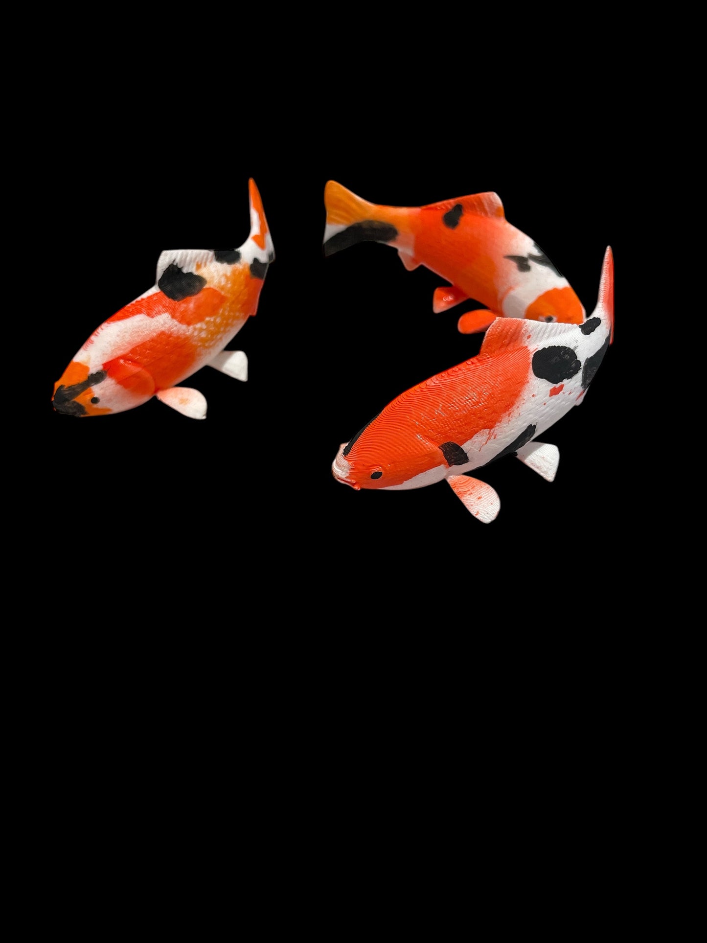 Koi fish vinyl charm with optional pond